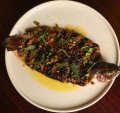 Butterflied whole Nimbo trout, cooked meuniere-style.