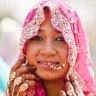 An elegantly decorated and dressed Indian bride.