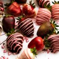 Sweetheart chocolate-covered strawberries.