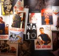 Propaganda posters on display at the Plokstine nuclear missile site.