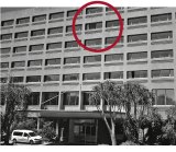 Cape Town's Southern Sun hotel, where Roebuck fell from the sixth floor, landing on the concrete awning below.