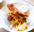 A classic bowl of fish and chips.
