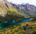Looking over Lake McKenzie on the Routeburn track, one of New Zealand's Great Walks.