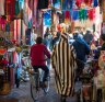 A souk in Marrakesh, Morocco.