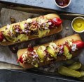 Scandi-style hotdogs with remoulade.