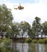 The Westpac Rescue Helicopter searched for both missing men.