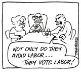 Ron Tandberg on work for the dole back in 2000.