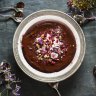 Dive into this chocolate and nougat truffle bowl.
