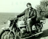 Gary Ross on a Moto Guzzi: "The bikes were more precious to him than life itself."
