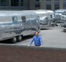 Six sleek Airstreams, $1m and a great big crane transform inner-city car park into a not-quite-a hotel