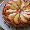 Upside down caramel pear cake.