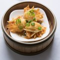Kick off with prawn and fresh ginger dumplings.