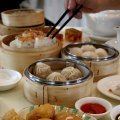 Dim sum at a Hong Kong restaurant.