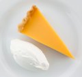 Zingy tang with crisp pastry: Lemon tart with fresh cream. 