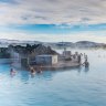 The Blue Lagoon, one of Iceland's famous  geothermally heated pools. 
