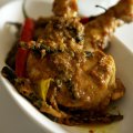 Chicken rendang with cardamom.