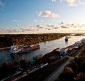 The picturesque Kiel canal. 