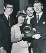 The Seekers are presented with the EMI Gold record Award for The Carnival is Over in 1966.
