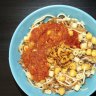 Egyptian dish Koshari is a carb-fest of pasta, rice and lentils.