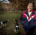 Truffle farmer Kathy Smith and her two pet dogs turned truffle hunters. 