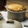 Made for cold weather: the lamb shank and farro pie.