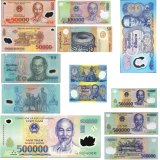 Some of the polymer notes printed by Securency.