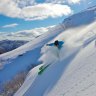 Steve Lee flies through powder at Falls Creek.
