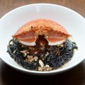 Go-to dish: Squid ink fettuccine with spanner crab.