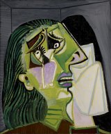 Weeping woman, 1937, by Pablo Picasso, oil on canvas, 55cm x 46cm. Purchased by donors of The Art Foundation of Victoria, with the assistance of the Jack and Genia Liberman family.