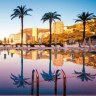 The swimming pool at the Monte-Carlo Beach Club.