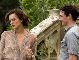 James McAvoy with Keira Knightley in <i>Atonement</i>. 