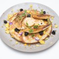 Armadale uttapam: Rice pancake with bananas, sour cherries and maple butter.