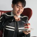 Louis Li with the watermelon cake.