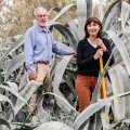 Black Snake Distillery owners Rosemary Smith and Stephen Beale surrounded by agave.
