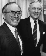 Simmering: The Hawke-Keating stoush was not known about at the time, unlike Liberal leadership tensions between John Howard and Andrew Peacock. 