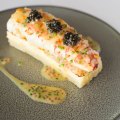 Champagne lobster, French toast, Sterling caviar and finger lime at Aria in Sydney.