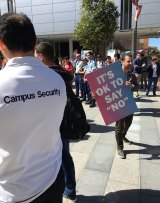 Police were called to the University of Sydney in September after a rally encouraging students to "vote no" in the same-sex marriage postal survey drew hundreds of counter-protesters.