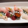 A selection of nigiri and sashimi.