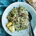 Neil Perry's spaghetti with garlic, pangrattato and parsley.