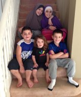 Sharrouf's children (clockwise from top left) Zaynab, Hoda, Abdullah, Humzeh, Zarqawi.