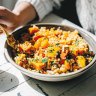 'Neighbourghood': Chermoula roasted orange and vegetables with chickpeas and cous cous.