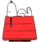 Snoopy the dog in the long-running comic strip Peanuts. 