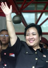Rachmawati Soekarnoputri, the leader of the Pioneer Party and sister of former Indonesian president Megawati Soekarnoputri.