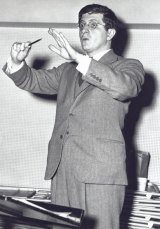 Composer Bernard Herrmann collaborated with Alfred Hitchcock on many of his most famous films.




