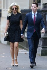 Oliver Curtis arrives with his wife Roxy Jacenko during his Supreme Court trial in May.