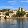 Avignon showing the Papal Palace and Pont Saint-Benezet.