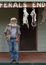 Bob Green at  the entrance to his aptly named home on Kangaroo Island.
