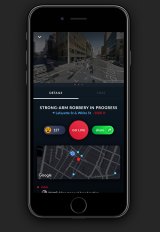 A screenshot of the Citizen app supplied by the creators.