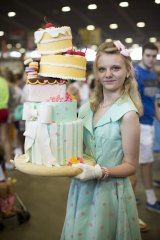 Hannah Iseley chose an outfit to match her cake. 