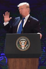 US President Donald Trump in Vietnam on Friday.